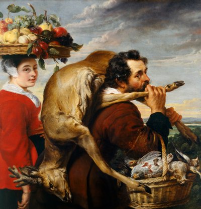 Figures with Fruit and Game by Frans Snyders or Snijders