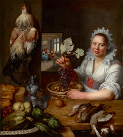 Kitchen Scene with Christ at Emmaus, by Frans Snyders (1579-1657) by Frans Snyders or Snijders