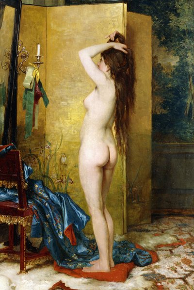 A Standing Nude by Frans Verhas