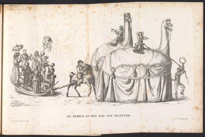 Two Camels and the Wheel of Fortune, 1825 by Frans Vervloet