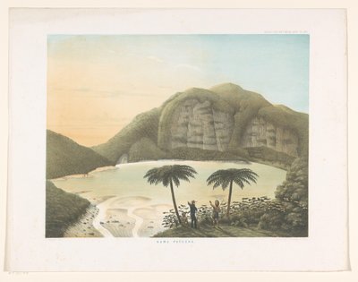 Crater Lake Kawah Putih in West Java (Atlas to the work Java) by Frans Wilhelm Junghuhn