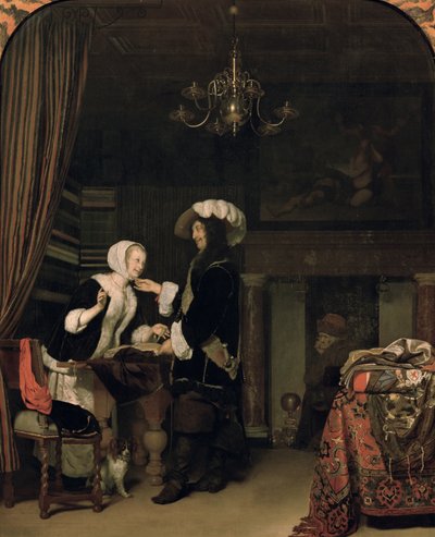 Cavalier in the Shop by Frans van Mieris the Elder