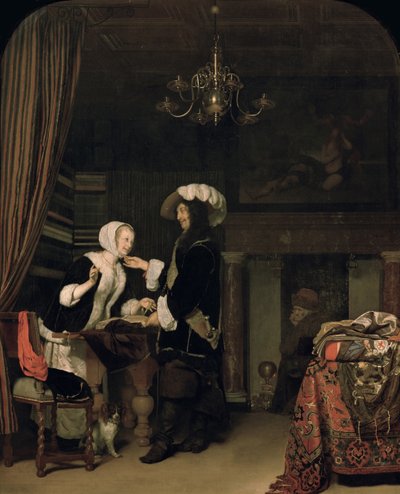 Cavalier in the Shop by Frans van Mieris the Elder