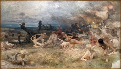The ruin of the Adamites. Religious movement linked to Christianity, inspired by a nostalgia for the Garden of Eden by Frantisek Zenisek