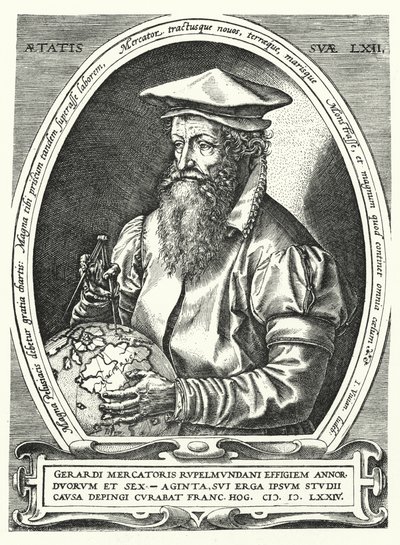 Gerardus Mercator, Flemish Cartographer, Geographer and Cosmographer by Franz (after) Hogenberg