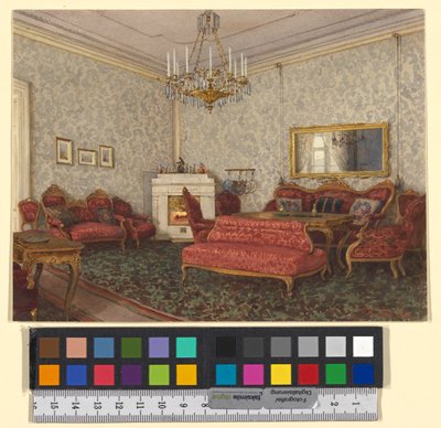 Salon in the Style of the Second Rococo by Franz Alt