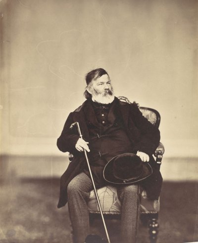 Seated Man with Cane and Hat by Franz Antoine