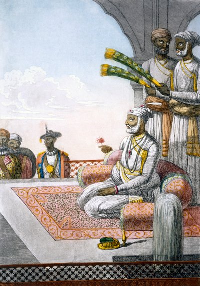 A Rahjah with Attendants, from 