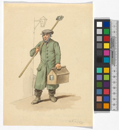 From a street-criers series: Lamplighter by Franz Gerasch