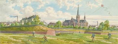 Between West Railway and Mariahilfer Line (View of the Line Wall) by Franz Gerasch