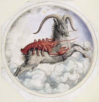 Zodiac Signs Cancer and Aries by Franz Hogenberg