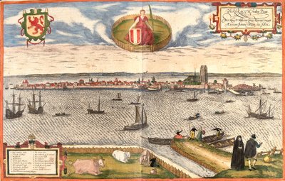 View of Dordrecht, Netherlands by Franz Hogenberg