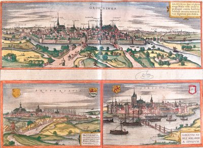 Views of Groningen, Brouwershaven and Gorinchem, in the Netherlands by Franz Hogenberg