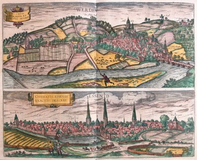 Werden and Essen, Germany (engraving) by Franz Hogenberg