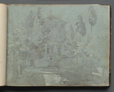 Album with Views of Rome and Surroundings, Landscape Studies, page 05a: Saint Isidoro by Franz Johann Heinrich Nadorp