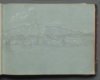 Album with Views of Rome and Surroundings, Landscape Studies, page 10a: Roman Landscape by Franz Johann Heinrich Nadorp