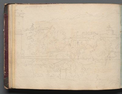Album with Views of Rome and Surroundings, Landscape Studies, page 16b: Roman View by Franz Johann Heinrich Nadorp