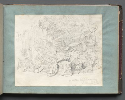 Album with Views of Rome and Surroundings, Landscape Studies, page 24a: In Villa Walkonsky by Franz Johann Heinrich Nadorp