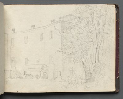 Album with Views of Rome and Surroundings, Landscape Studies, page 31a: Roman Architectural Study by Franz Johann Heinrich Nadorp