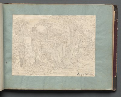 Album with Views of Rome and Surroundings, Landscape Studies, page 36a: Roman View by Franz Johann Heinrich Nadorp