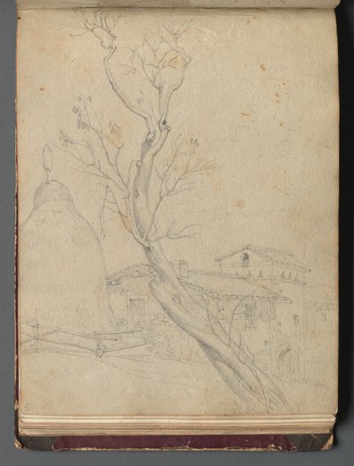 Album with Views of Rome and Surroundings, Landscape Studies, Page 37b: Roman Landscape by Franz Johann Heinrich Nadorp