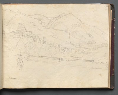 Album with Views of Rome and Surroundings, Landscape Studies, page 42a: Roman Landscape by Franz Johann Heinrich Nadorp