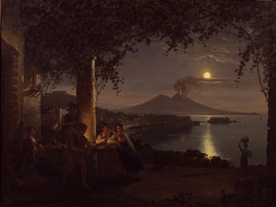 Moonlit View of the Bay of Naples by Franz Ludwig Catel