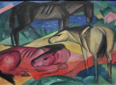 Three Horses II by Franz Marc