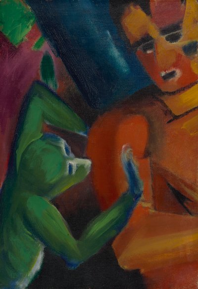 Monkey and Human von Franz Marc
