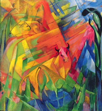Animals in a Landscape by Franz Marc