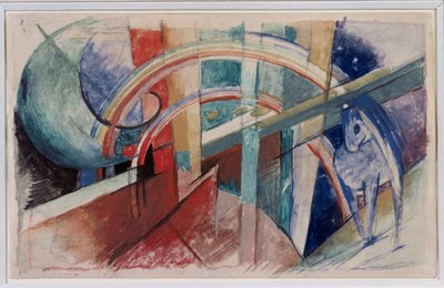 Blue Horse and Rainbow by Franz Marc