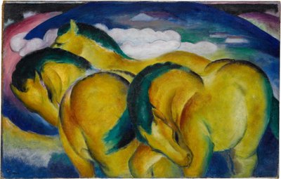 The Little Yellow Horses by Franz Marc