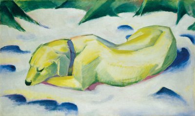 Dog Lying in the Snow, c.1911 by Franz Marc