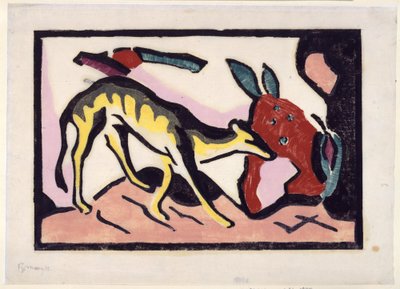 Mythical Creature (Supplement to the Luxury Edition of the Almanac Der Blaue Reiter) von Franz Marc