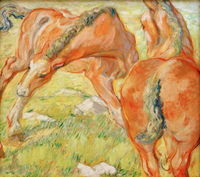 Mother Horse and Foal by Franz Marc