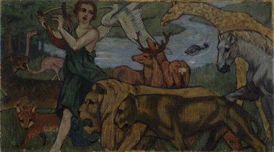 Orpheus with the Animals, Design for a Tapestry by Franz Marc
