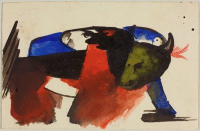 Two Animals, Postcard from Sindelsdorf to Wassily Kandinsky in Munich von Franz Marc
