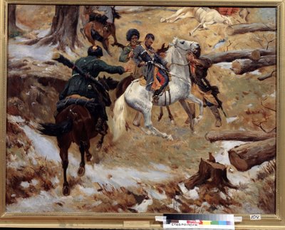 Death of Major General Nikolay Sleptsov in a Fight in Chechnya by Franz Roubaud