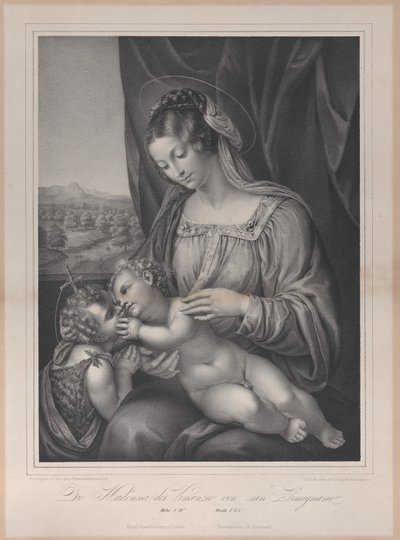 The Virgin and Child with the Infant Saint John the Baptist, with the Christ Child lying on the Ground, 1836 by Franz Seraph Hanfstaengl