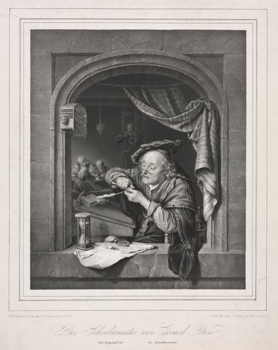 The Writing-Master of the Old Schoolmaster by Franz Seraph Hanfstaengl