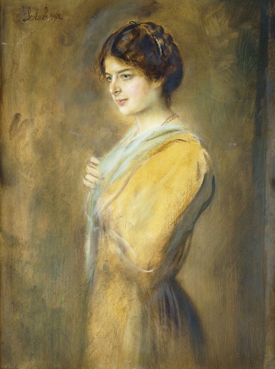 Portrait of Countess Ilse Seilern, Three-Quarter Length by Franz Seraph von Lenbach