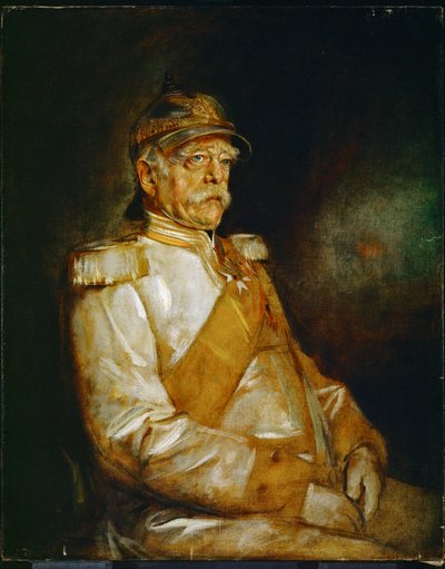 Prince Otto von Bismarck in Uniform with Prussian Helmet by Franz Seraph von Lenbach