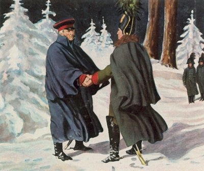 Negotiations between Yorck and the Russian General Diebitsch, 25 December 1812 by Franz Stassen