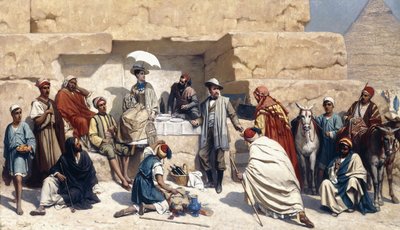 The Visit to the Pyramids in Gizeh, Egypt by Franz Vinck