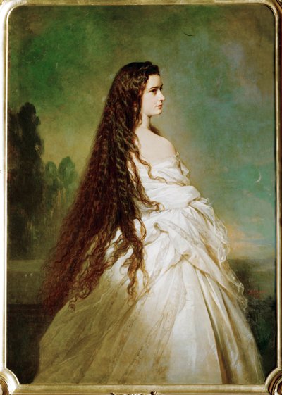 Empress Elisabeth of Austria with Flowing Hair by Franz Xaver Winterhalter