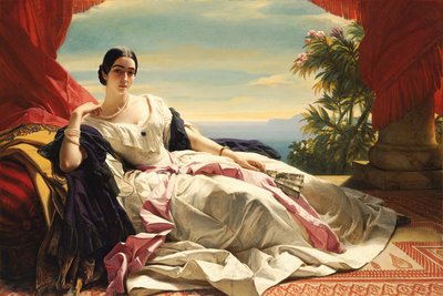 Portrait of Leonilla Ivanovna Baryatinskaya, Princess zu Sayn Wittgenstein, 1843 by Franz Xaver Winterhalter