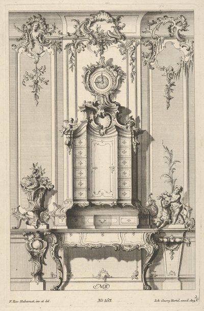 Wall Elevation with a Secretaire, from 