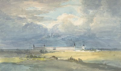 Landscape with a Large Building by Franz von Hauslab