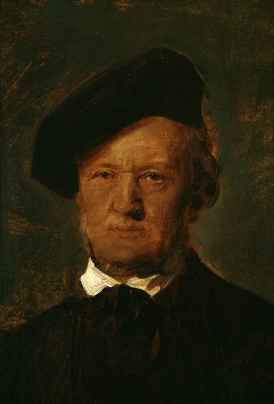 Richard Wagner with Beret by Franz von Lenbach