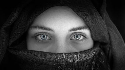 Intense Veiled Eyes by Franziskus Pfleghart